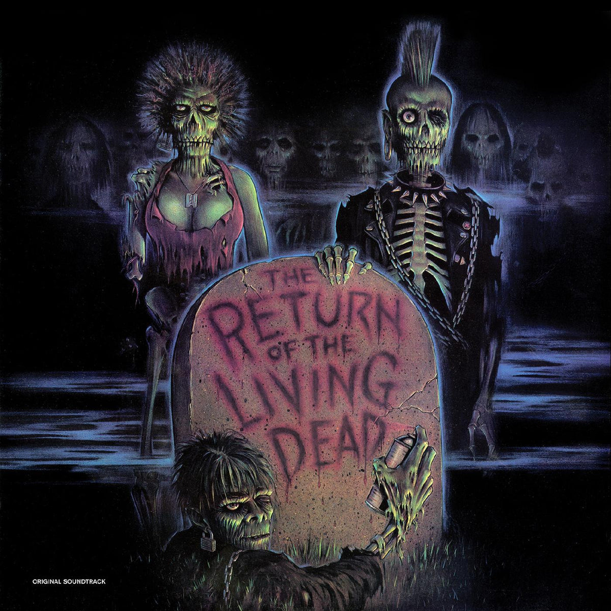 VARIOUS ARTISTS - THE RETURN OF THE LIVING DEAD--ORIGINAL SOUNDTRACK (RADIOACTIVE GREEN WITH BROWN TARMAN SPLATTER VINYL)