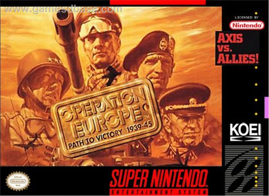 OPERATION EUROPE: PATH TO VICTORY 1939-4  - SNES