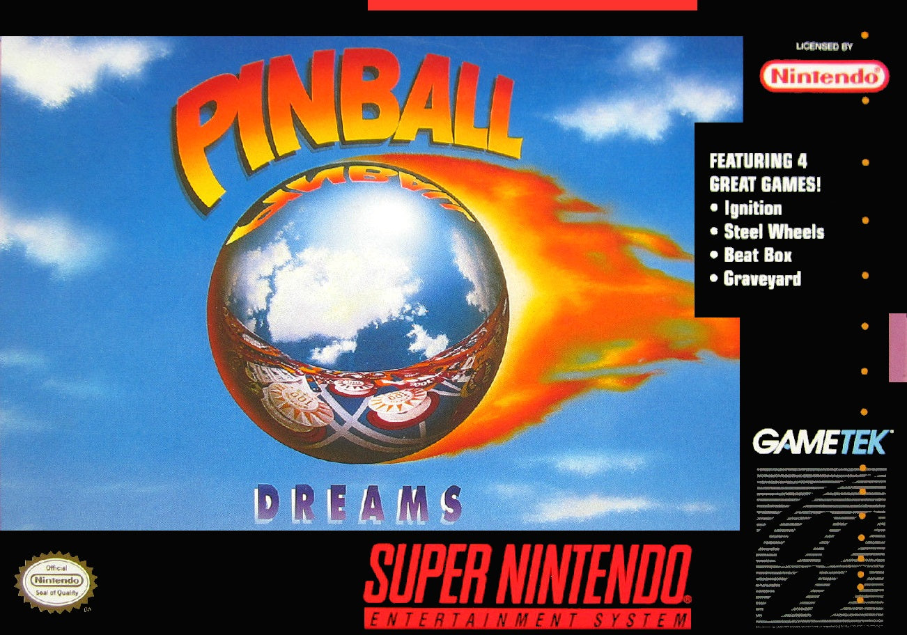 PINBALL DREAMS  - SNES (W/BOX)