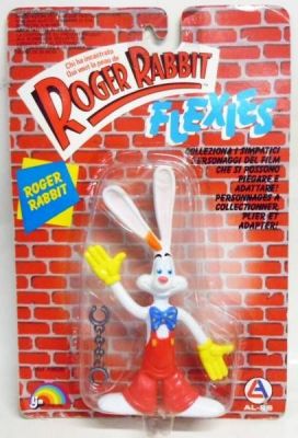 WHO FRAMED ROGER RABBIT: ROGER RABBIT - LJN TOYS-FLEXIES-1988