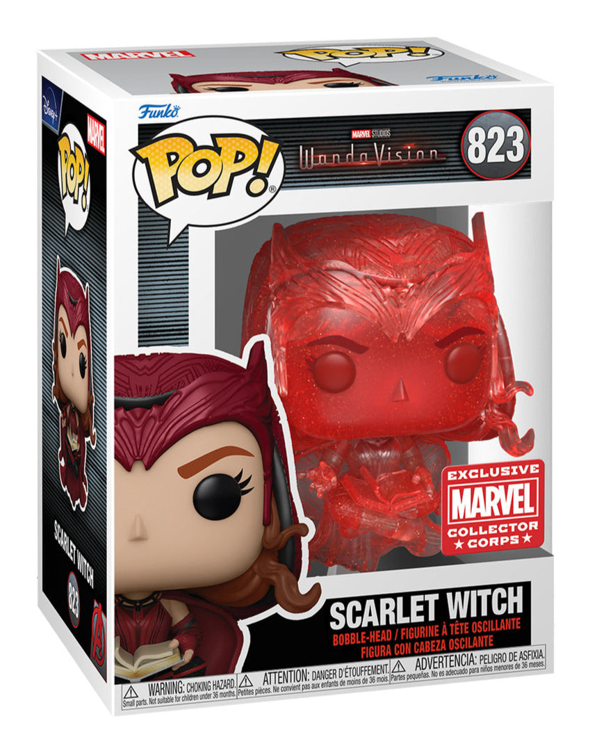 WANDA VISION: SCARLET WITCH #823 (RED TRANSLUCENT GLITTER) - FUNKO POP!-COLLECTOR CORPS