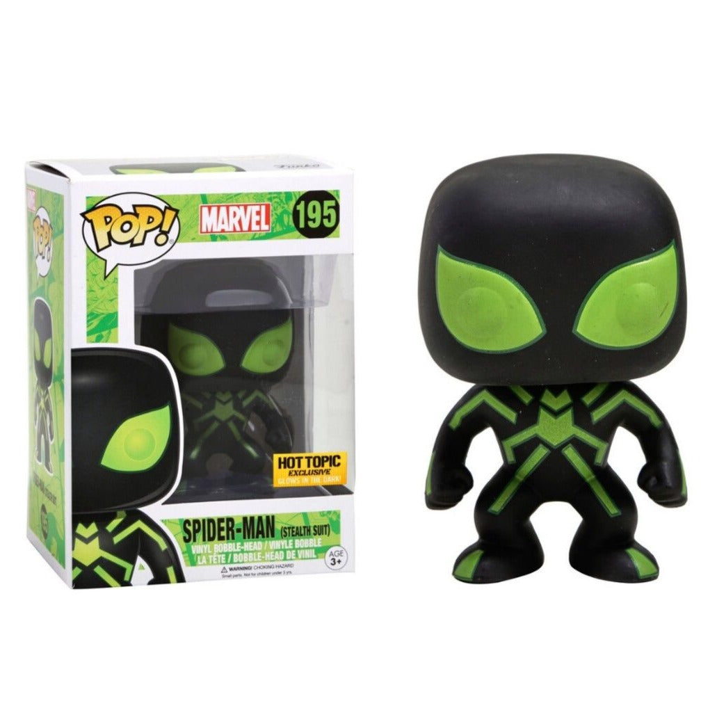 MARVEL: SPIDER-MAN (STEALTH SUIT) #195 - FUNKO POP!-GITD-EXCLUSIVE