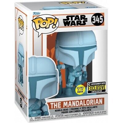 STAR WARS: MANDALORIAN #345 (HOLOGRAPHIC) - FUNKO POP!-GITD-EXCLUSIVE