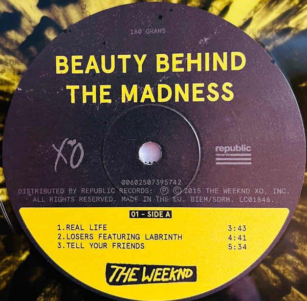 Weeknd - Beauty Behind The Madness (Black/Yellow Splatter) (Used LP)