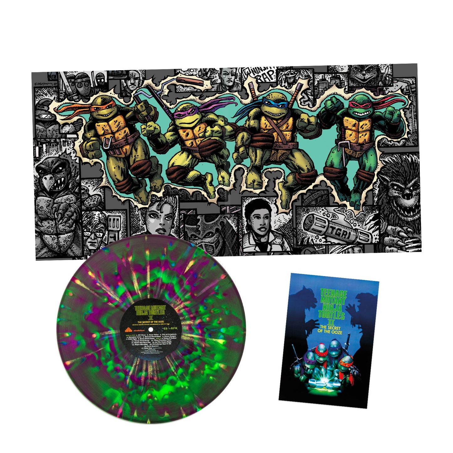 John Du Prez - Teenage Mutant Ninja Turtles II: Secret of the Ooze OST (Green/Purple Super Shredder & Turtles Brawl Vinyl)