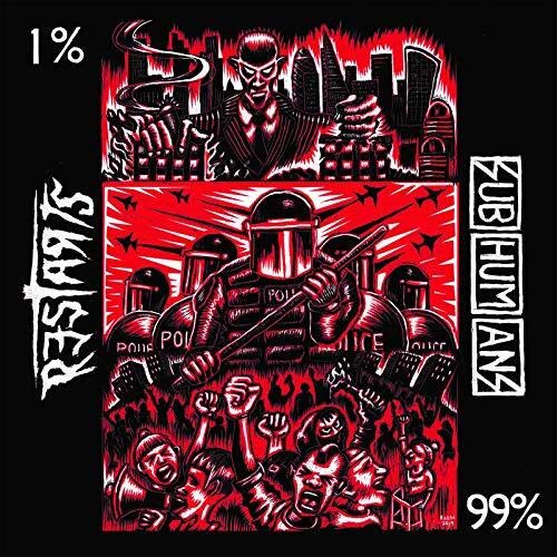 SUBHUMANS; THE RESTARTS - SPLIT (WHITE VINYL/DL CARD)