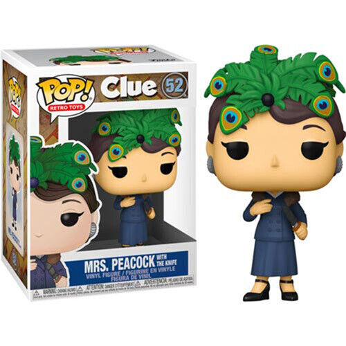 CLUE: MRS. PEACOCK WITH THE KNIFE #52 - FUNKO POP!-EXCLUSIVE