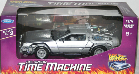 BACK TO THE FUTURE: DELOREAN TIME MACHINE - WELLY-1:24 DIE CAST